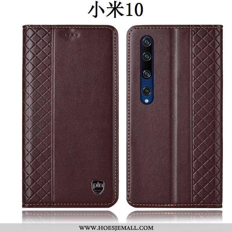 Hoesje Xiaomi Mi 10 Bescherming Leren All Inclusive Jeugd Folio Geel Hoes