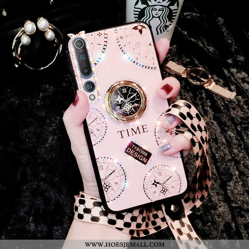 Hoesje Xiaomi Mi 10 Siliconen Met Strass Trend Super High End Wind Mode Witte