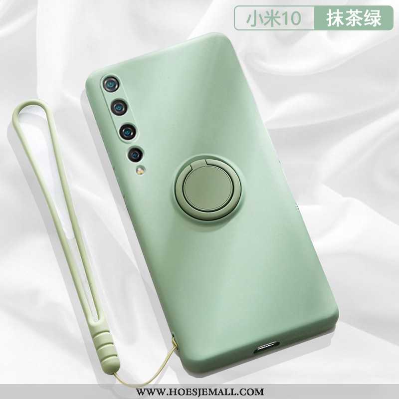 Hoesje Xiaomi Mi 10 Zacht Siliconen Nieuw Hanger Ring Lovers Ondersteuning Rood