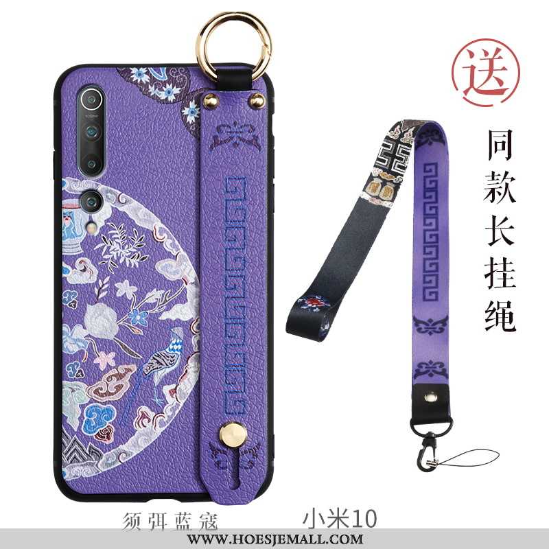 Hoesje Xiaomi Mi 10 Dun Siliconen Mini Scheppend Purper Persoonlijk