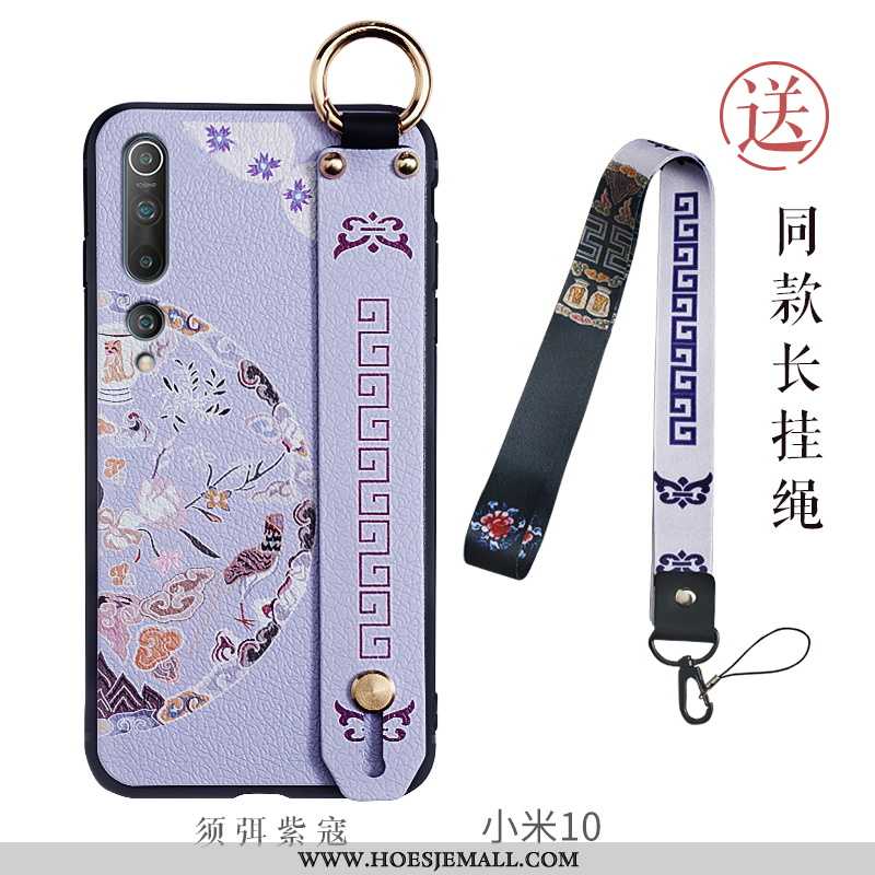 Hoesje Xiaomi Mi 10 Dun Siliconen Mini Scheppend Purper Persoonlijk