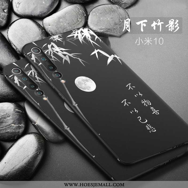 Hoesje Xiaomi Mi 10 Bescherming Schrobben Anti-fall Mobiele Telefoon Dun All Inclusive Zwart Zwarte