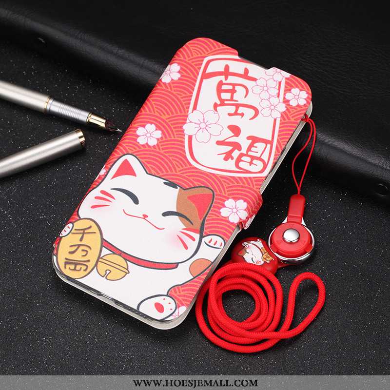 Hoesje Xiaomi Mi 10 Siliconen Bescherming All Inclusive Magneet Sluit Anti-fall Kaart Rood