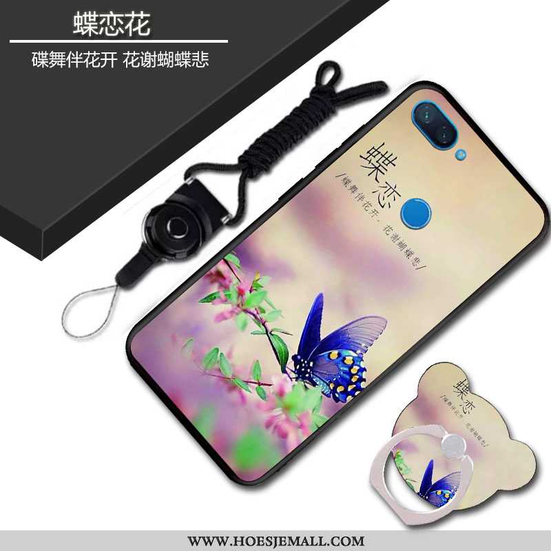 Hoesje Xiaomi Mi 8 Lite Scheppend Patroon Schrobben Anti-fall Bescherming Jeugd All Inclusive Blauwe