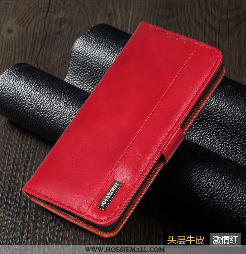 Hoesje Xiaomi Mi 8 Lite Bescherming Leren Rood Mobiele Telefoon Folio Mini
