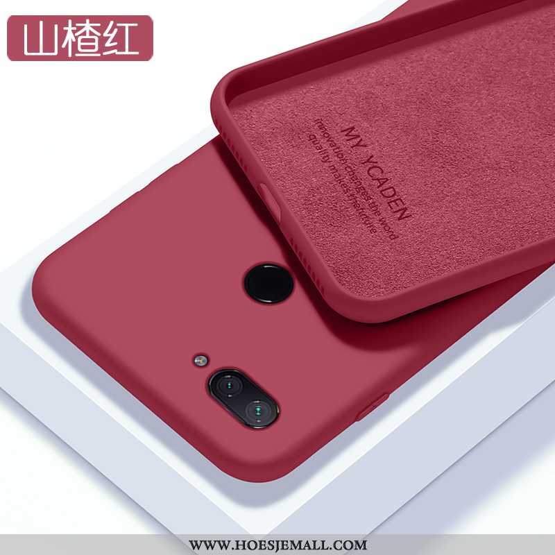 Hoesje Xiaomi Mi 8 Lite Mode Trend Anti-fall Wijnrood Siliconen Mobiele Telefoon Bordeaux