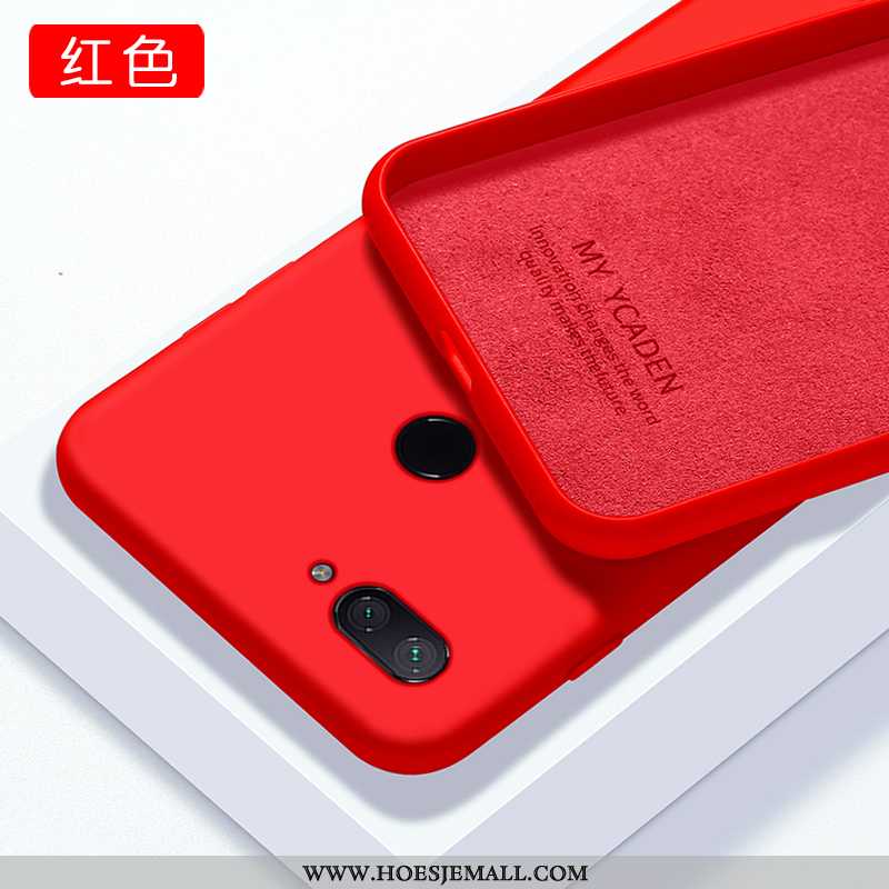 Hoesje Xiaomi Mi 8 Lite Mode Trend Anti-fall Wijnrood Siliconen Mobiele Telefoon Bordeaux