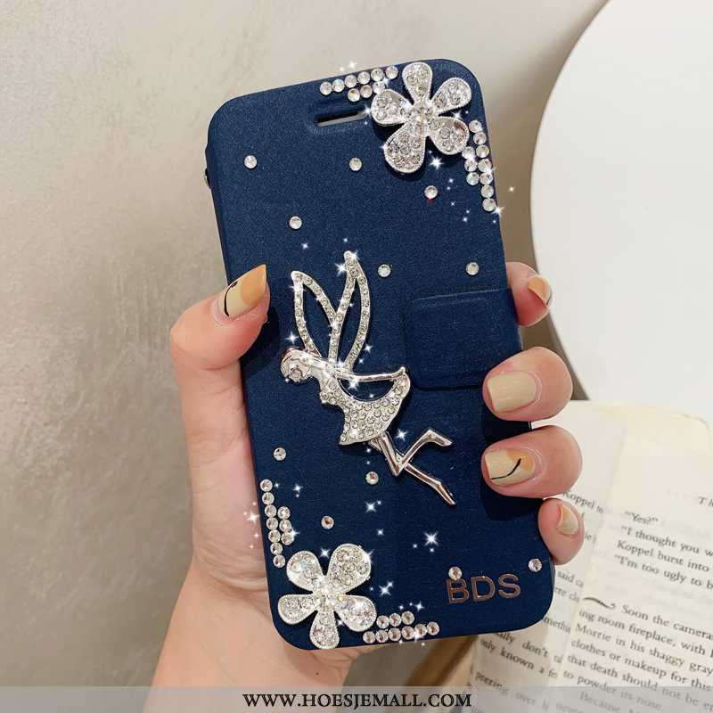 Hoesje Xiaomi Mi 8 Lite Bescherming Leren Roze Clamshell Winkel Mobiele Telefoon