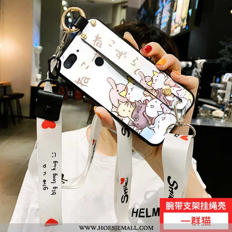 Hoes Xiaomi Mi 8 Lite Spotprent Opknoping Nek Siliconen Bescherming Mobiele Telefoon Hanger Persoonl