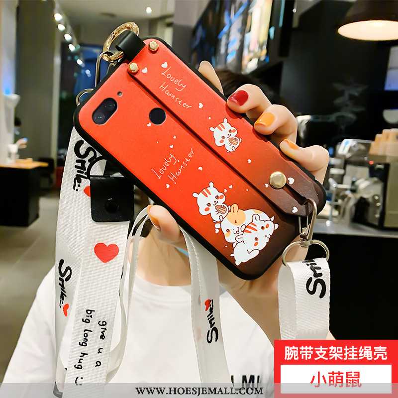 Hoes Xiaomi Mi 8 Lite Spotprent Opknoping Nek Siliconen Bescherming Mobiele Telefoon Hanger Persoonl