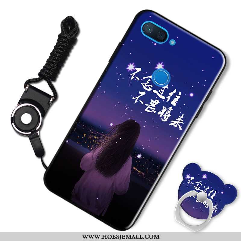 Hoesje Xiaomi Mi 8 Lite Schrobben Spotprent Mobiele Telefoon All Inclusive Jeugd Klittenband Witte