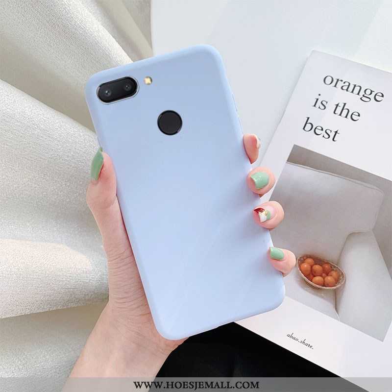 Hoes Xiaomi Mi 8 Lite Leren Hoesje Effen Kleur Mini Geel Mobiele Telefoon Jeugd