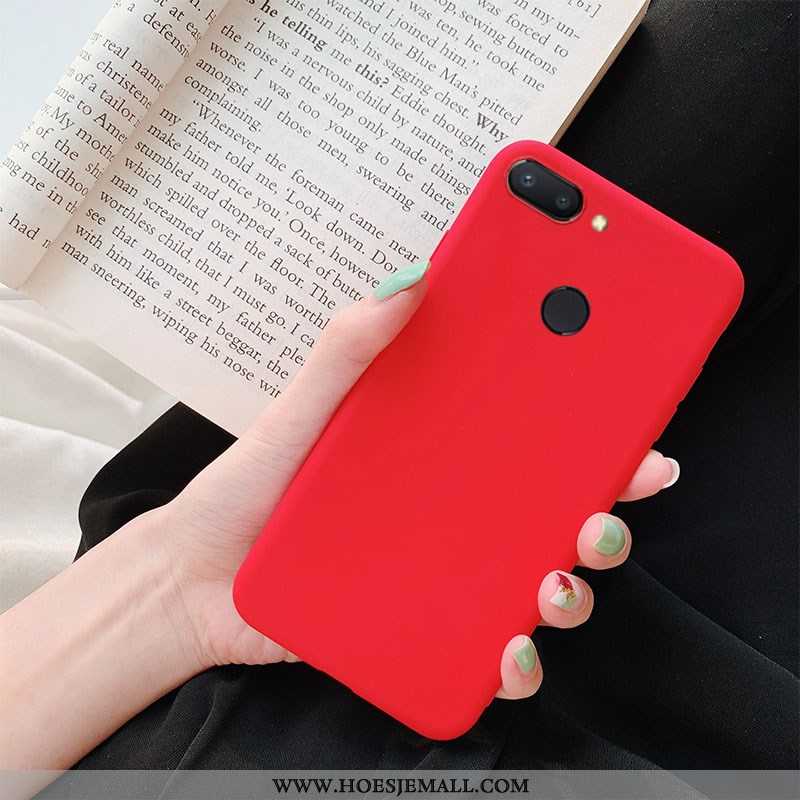 Hoes Xiaomi Mi 8 Lite Leren Hoesje Effen Kleur Mini Geel Mobiele Telefoon Jeugd