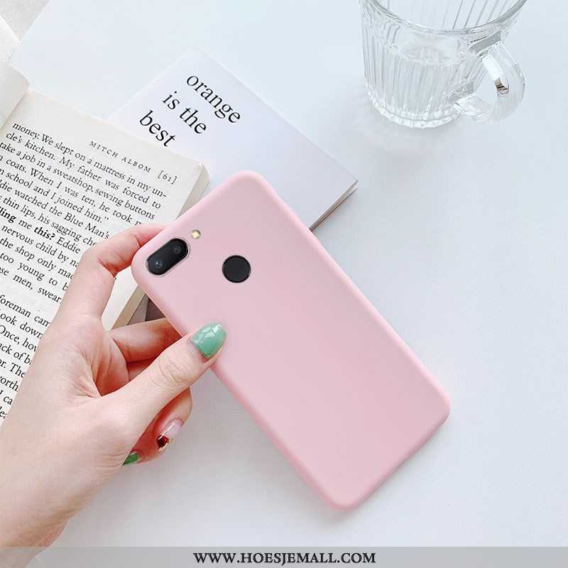 Hoes Xiaomi Mi 8 Lite Leren Hoesje Effen Kleur Mini Geel Mobiele Telefoon Jeugd