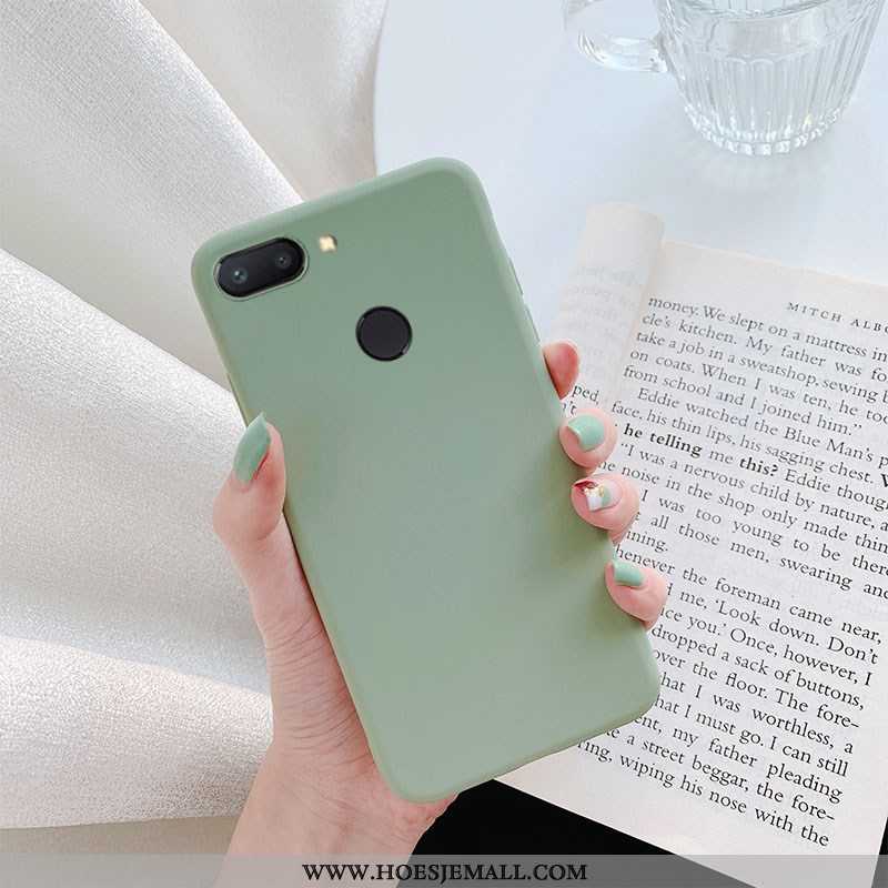 Hoes Xiaomi Mi 8 Lite Leren Hoesje Effen Kleur Mini Geel Mobiele Telefoon Jeugd