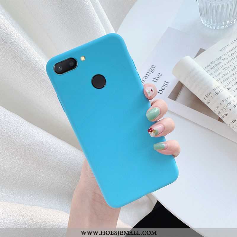 Hoes Xiaomi Mi 8 Lite Leren Hoesje Effen Kleur Mini Geel Mobiele Telefoon Jeugd