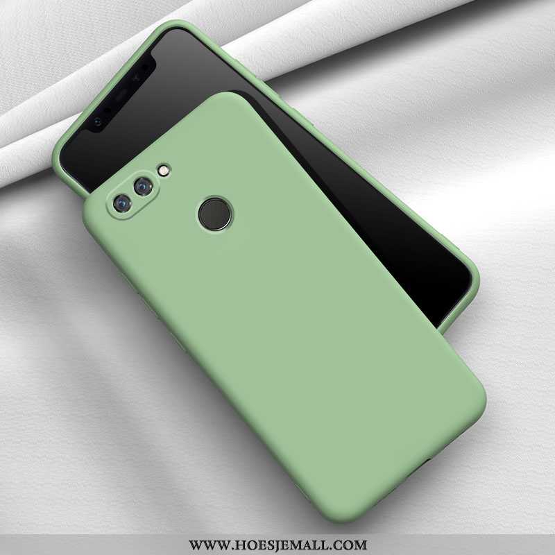 Hoesje Xiaomi Mi 8 Lite Siliconen Bescherming Groen Eenvoudige All Inclusive Anti-fall Jeugd