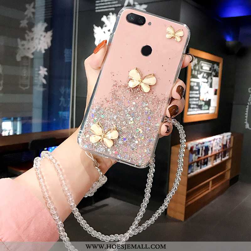 Hoesje Xiaomi Mi 8 Lite Siliconen Strass Hoes Roze Jeugd Zilver Nieuw Zilveren