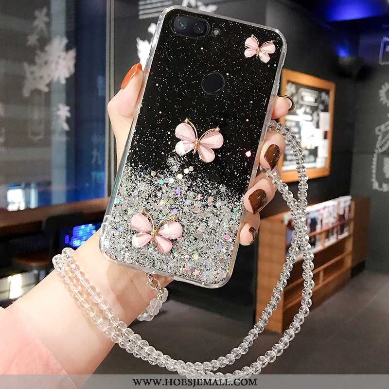 Hoesje Xiaomi Mi 8 Lite Siliconen Strass Hoes Roze Jeugd Zilver Nieuw Zilveren