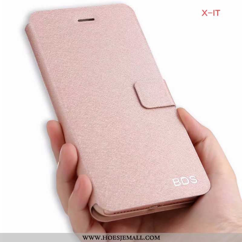 Hoes Xiaomi Mi 8 Lite Bescherming Leren Hoesje Roze Jeugd Anti-fall Mini