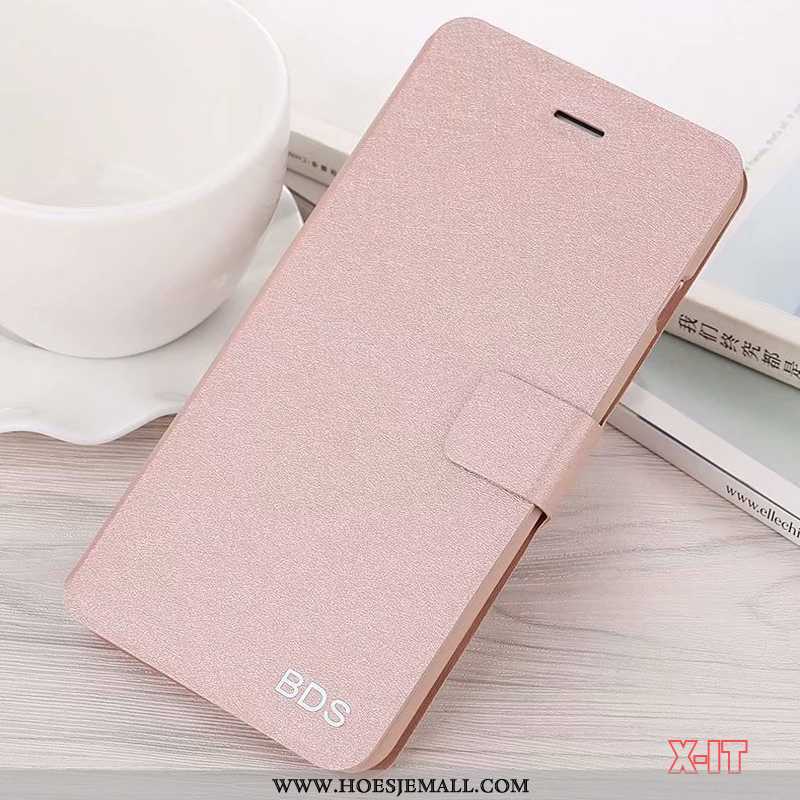 Hoes Xiaomi Mi 8 Lite Bescherming Leren Hoesje Roze Jeugd Anti-fall Mini