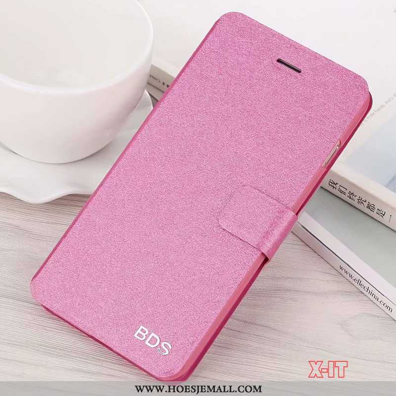 Hoes Xiaomi Mi 8 Lite Bescherming Leren Hoesje Roze Jeugd Anti-fall Mini