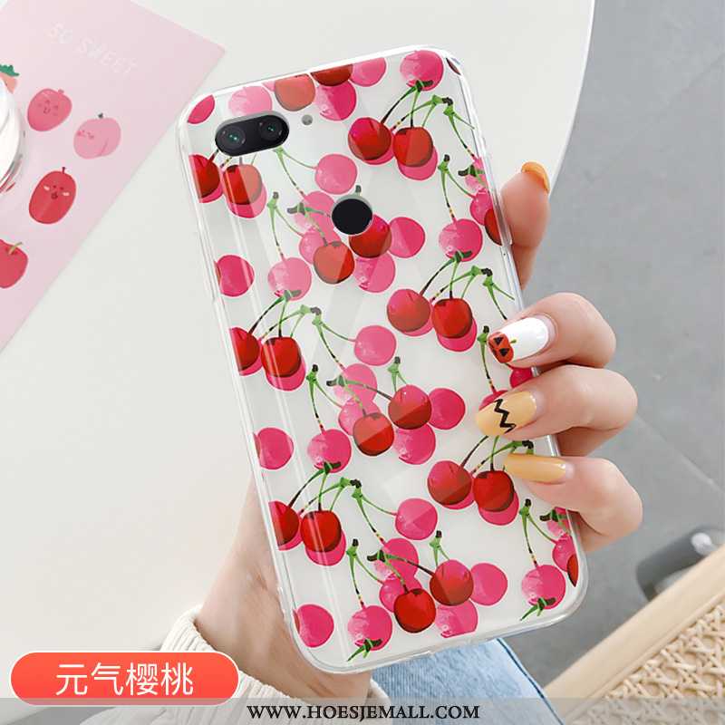 Hoesje Xiaomi Mi 8 Lite Doorzichtig Trend Mini Lovers Aardbei Jeugd Bescherming Roze