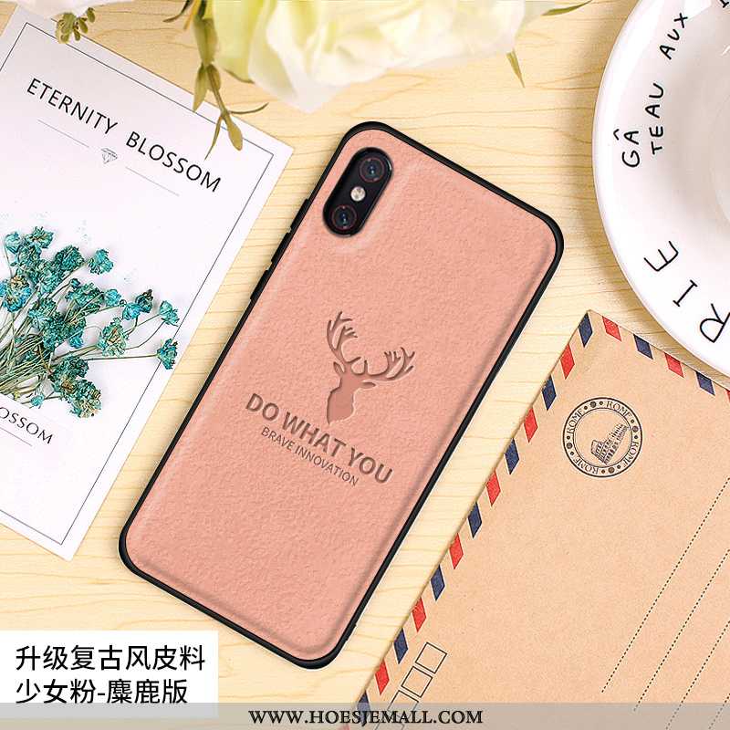 Hoesje Xiaomi Mi 8 Pro Schrobben Vintage Patroon Grijs All Inclusive Mini Zacht