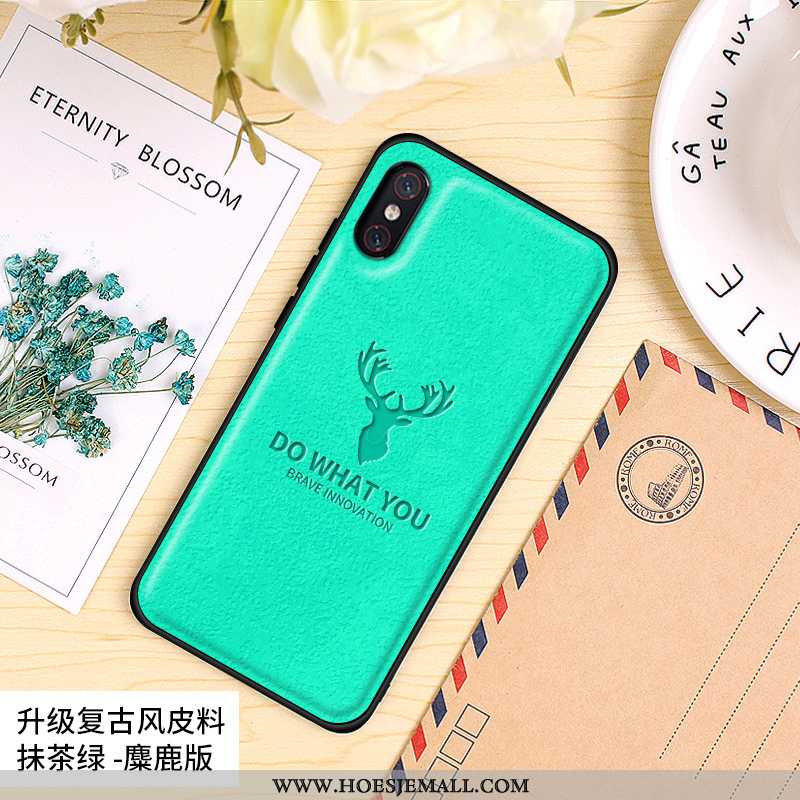 Hoesje Xiaomi Mi 8 Pro Schrobben Vintage Patroon Grijs All Inclusive Mini Zacht