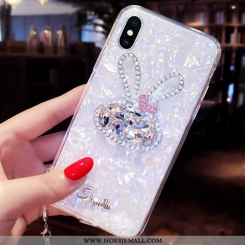 Hoesje Xiaomi Mi 8 Pro Kristal Hanger Met Strass Kat Roze Jeugd Mobiele Telefoon