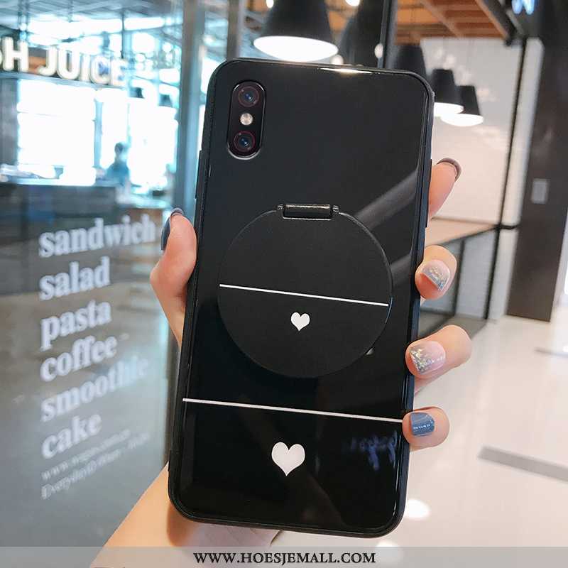 Hoesje Xiaomi Mi 8 Pro Glas Mode Doorzichtig Spiegel Patroon Zwart Zwarte
