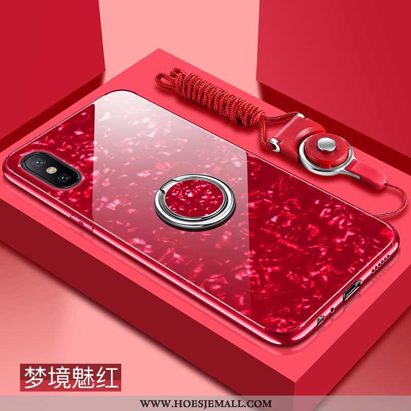 Hoesje Xiaomi Mi 8 Pro Doorzichtig Persoonlijk Zacht Glas Anti-fall Jeugd Net Red Roze