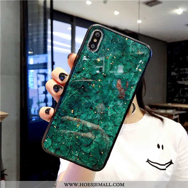 Hoesje Xiaomi Mi 8 Pro Vintage Trend Rood Bescherming Anti-fall Groen Licht