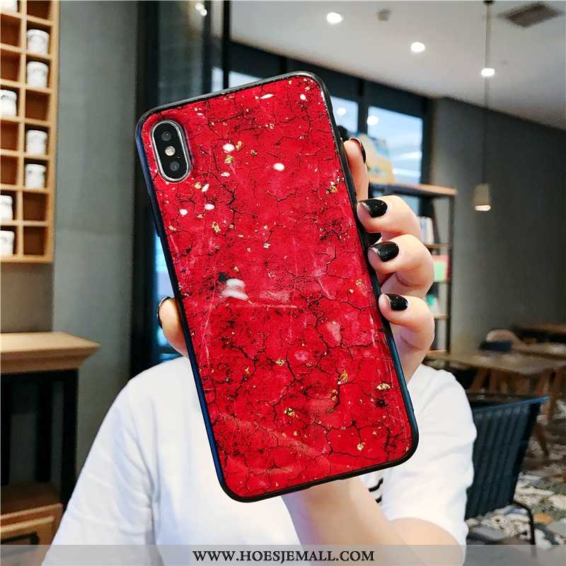 Hoesje Xiaomi Mi 8 Pro Vintage Trend Rood Bescherming Anti-fall Groen Licht