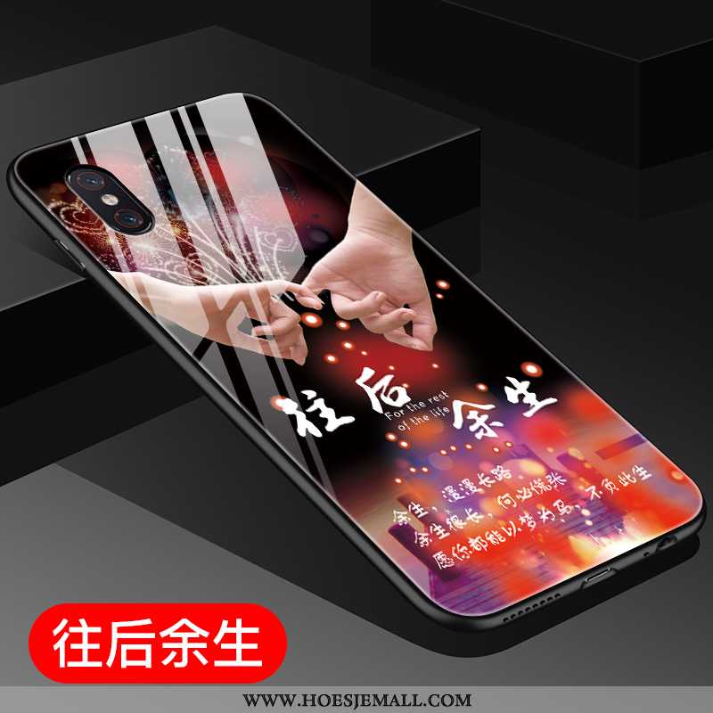 Hoes Xiaomi Mi 8 Pro Mooie Patroon Mini Hoesje Chinese Stijl Blauw Mobiele Telefoon Blauwe