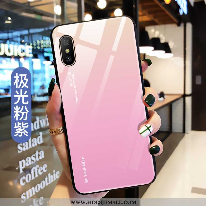 Hoes Xiaomi Mi 8 Pro Bescherming Glas Anti-fall Mobiele Telefoon All Inclusive Net Red Roze