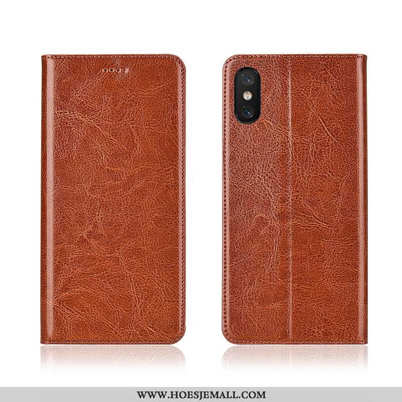 Hoes Xiaomi Mi 8 Pro Siliconen Bescherming Nieuw Leren Hoesje Bruin Jeugd Mobiele Telefoon Bruine