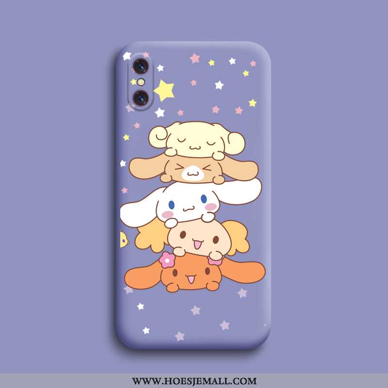 Hoesje Xiaomi Mi 8 Pro Siliconen Bescherming Patroon Spotprent Anti-fall Mini Purper