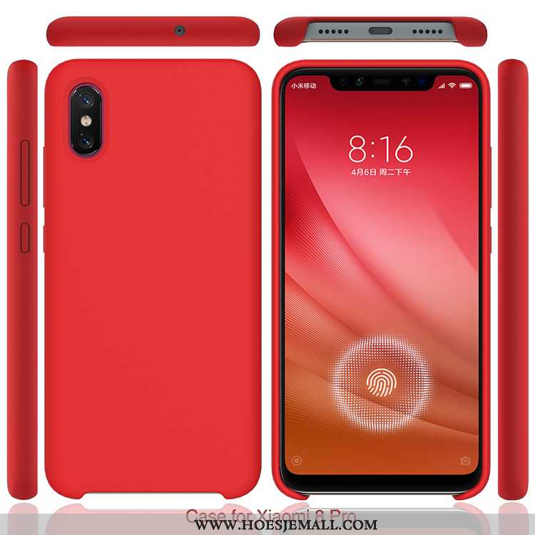 Hoesje Xiaomi Mi 8 Pro Patroon Siliconen Mobiele Telefoon Wind Purper Anti-fall Eenvoudige