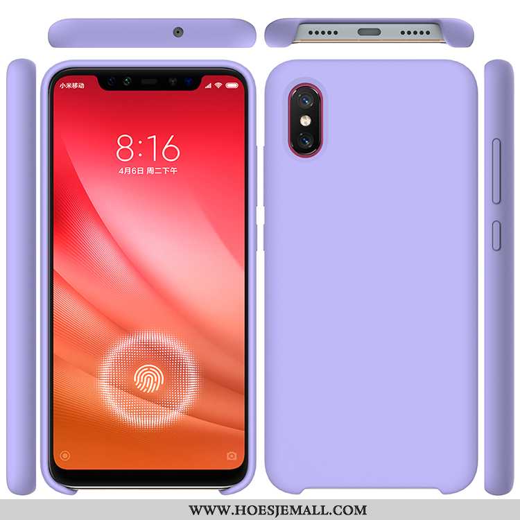 Hoesje Xiaomi Mi 8 Pro Patroon Siliconen Mobiele Telefoon Wind Purper Anti-fall Eenvoudige