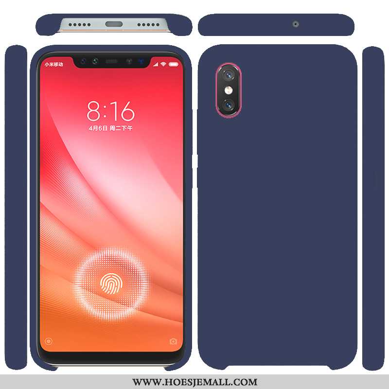 Hoesje Xiaomi Mi 8 Pro Patroon Siliconen Mobiele Telefoon Wind Purper Anti-fall Eenvoudige