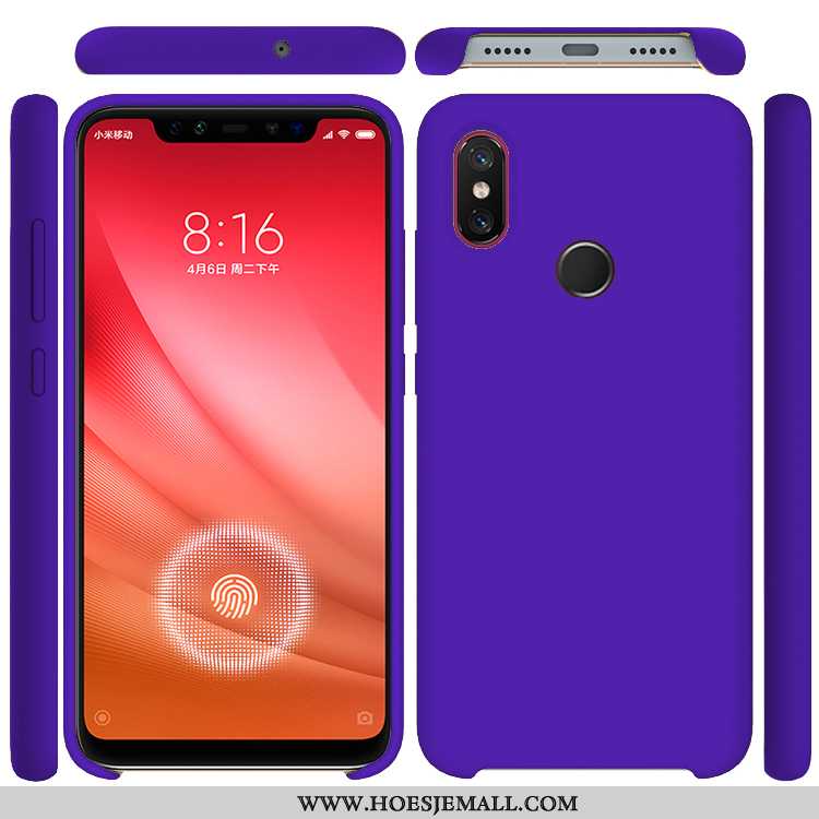 Hoesje Xiaomi Mi 8 Pro Patroon Siliconen Mobiele Telefoon Wind Purper Anti-fall Eenvoudige