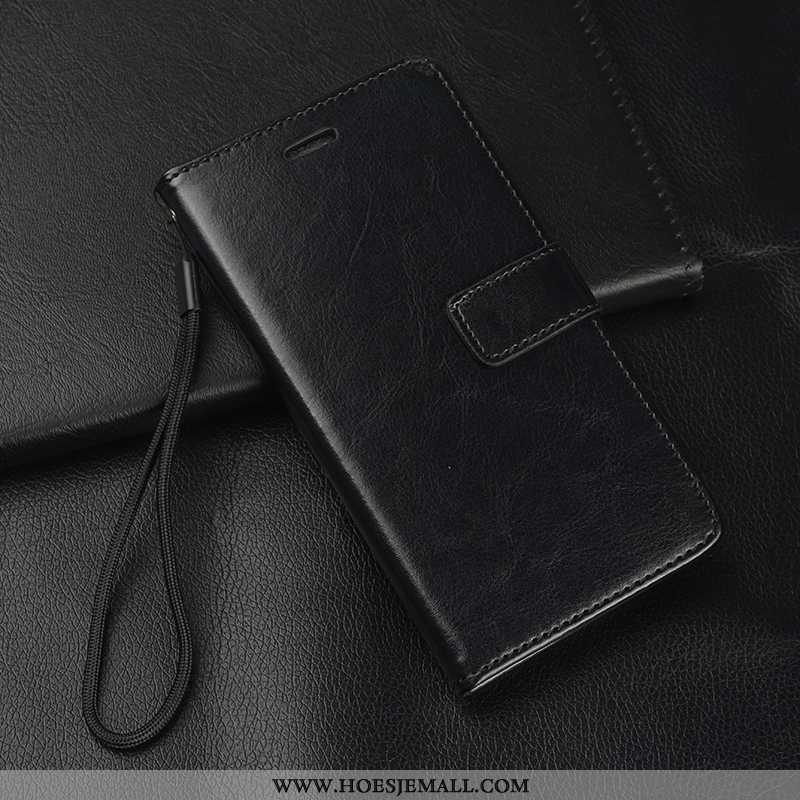 Hoesje Xiaomi Mi 8 Pro Doorzichtig Hanger Patroon Donkerblauw Clamshell Tempereren Mobiele Telefoon 