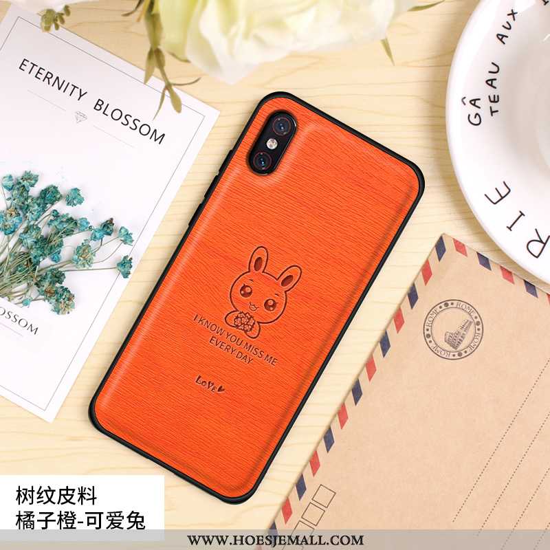 Hoes Xiaomi Mi 8 Pro Mode Schrobben Nieuw Patroon Siliconen Bescherming Oranje