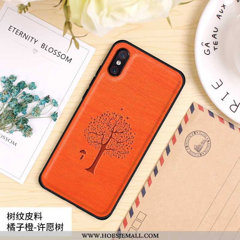 Hoes Xiaomi Mi 8 Pro Mode Schrobben Nieuw Patroon Siliconen Bescherming Oranje