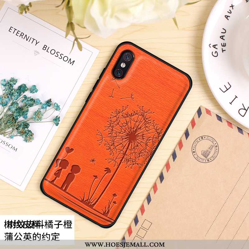 Hoes Xiaomi Mi 8 Pro Mode Schrobben Nieuw Patroon Siliconen Bescherming Oranje