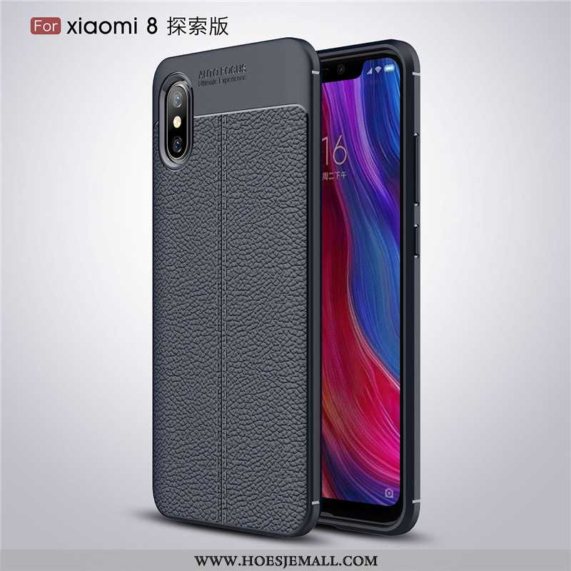 Hoes Xiaomi Mi 8 Pro Super Dun Mini Bescherming Patroon Eenvoudige Siliconen Zwarte