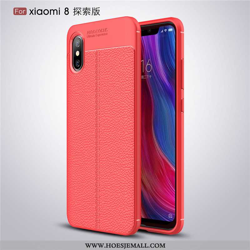 Hoes Xiaomi Mi 8 Pro Super Dun Mini Bescherming Patroon Eenvoudige Siliconen Zwarte