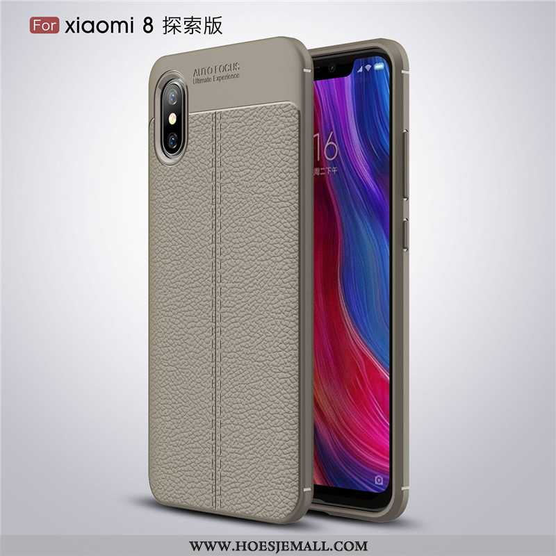 Hoes Xiaomi Mi 8 Pro Super Dun Mini Bescherming Patroon Eenvoudige Siliconen Zwarte