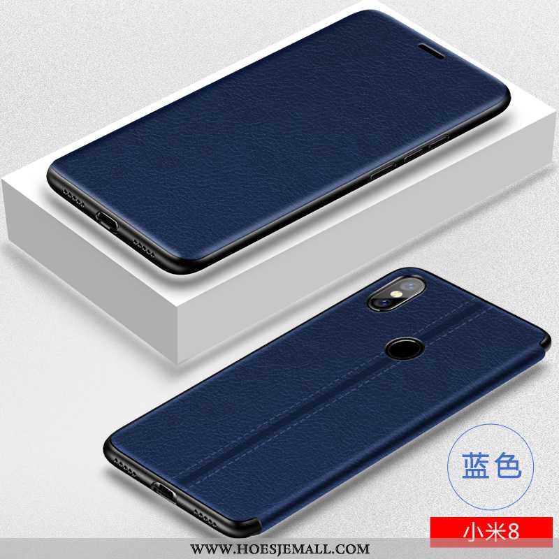 Hoes Xiaomi Mi 8 Trend Dun Jeugd Patroon Mini Bescherming Leren Hoesje Blauwe